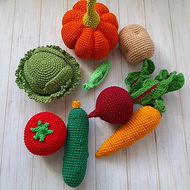 Амигуруми фрукты и овощи: подборка МК