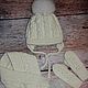 kit de punto para niñas. Conjunto gorro y bufanda. Hat and scarf set. Oksana Demina. Интернет-магазин Ярмарка Мастеров.  Фото №2