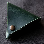 Сумки и аксессуары handmade. Livemaster - original item Premium Quality Tri-Pocket Leather Coin Holder-Green. Handmade.