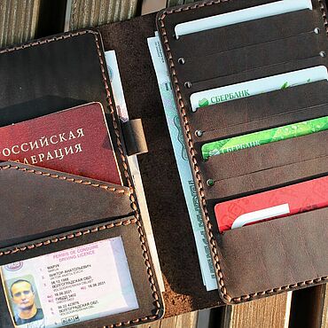 Сумки ручной работы. Ярмарка Мастеров - ручная работа Кожаное портмоне. Handmade.
