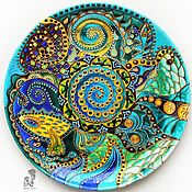 Saucer for rings Sea breeze hand painted