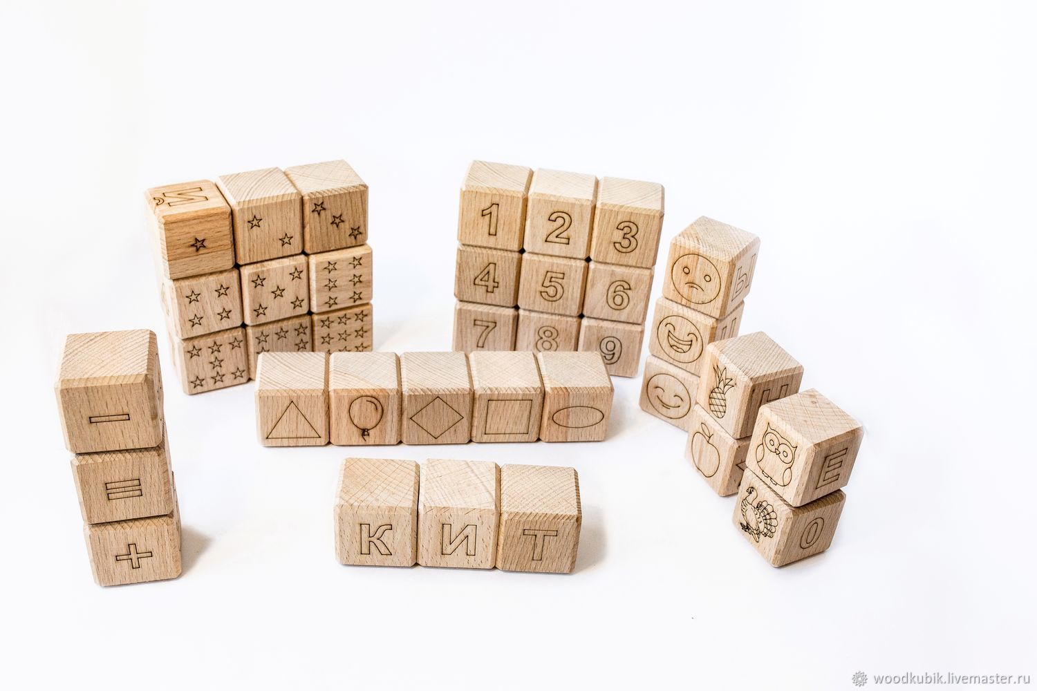 Кубики Азбука из дерева