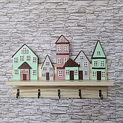 Для дома и интерьера handmade. Livemaster - original item Key holders wall: Housekeeper wall Green City. Handmade.