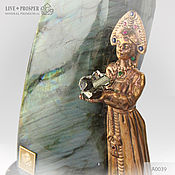 Для дома и интерьера handmade. Livemaster - original item Bronze Mistress of Copper Mountain and her assistant with labradorite. Handmade.