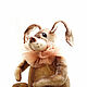 Rabbit, hare toy made of fur 55cm. Stuffed Toys. Dolls Elena Mukhina. My Livemaster. Фото №4