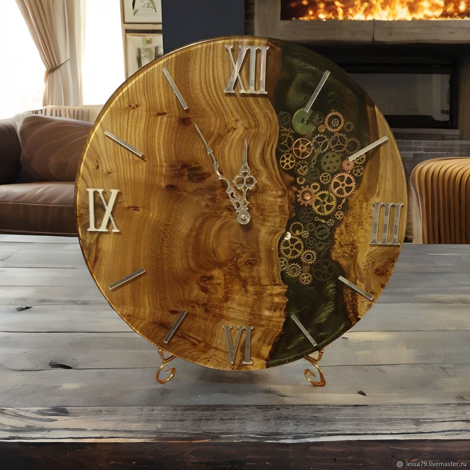 Часы классические: Часы с деревом из эпоксидной смолы в интернет ...