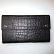 Order Purse-clutch No. 3. Black Caiman.Large leather purse. Bags and accessories. Alexandra (SSbagS). Livemaster. . Wallets Фото №3