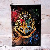 Сумки и аксессуары handmade. Livemaster - original item Leather passport cover Harry Potter Hogwarts. Handmade.