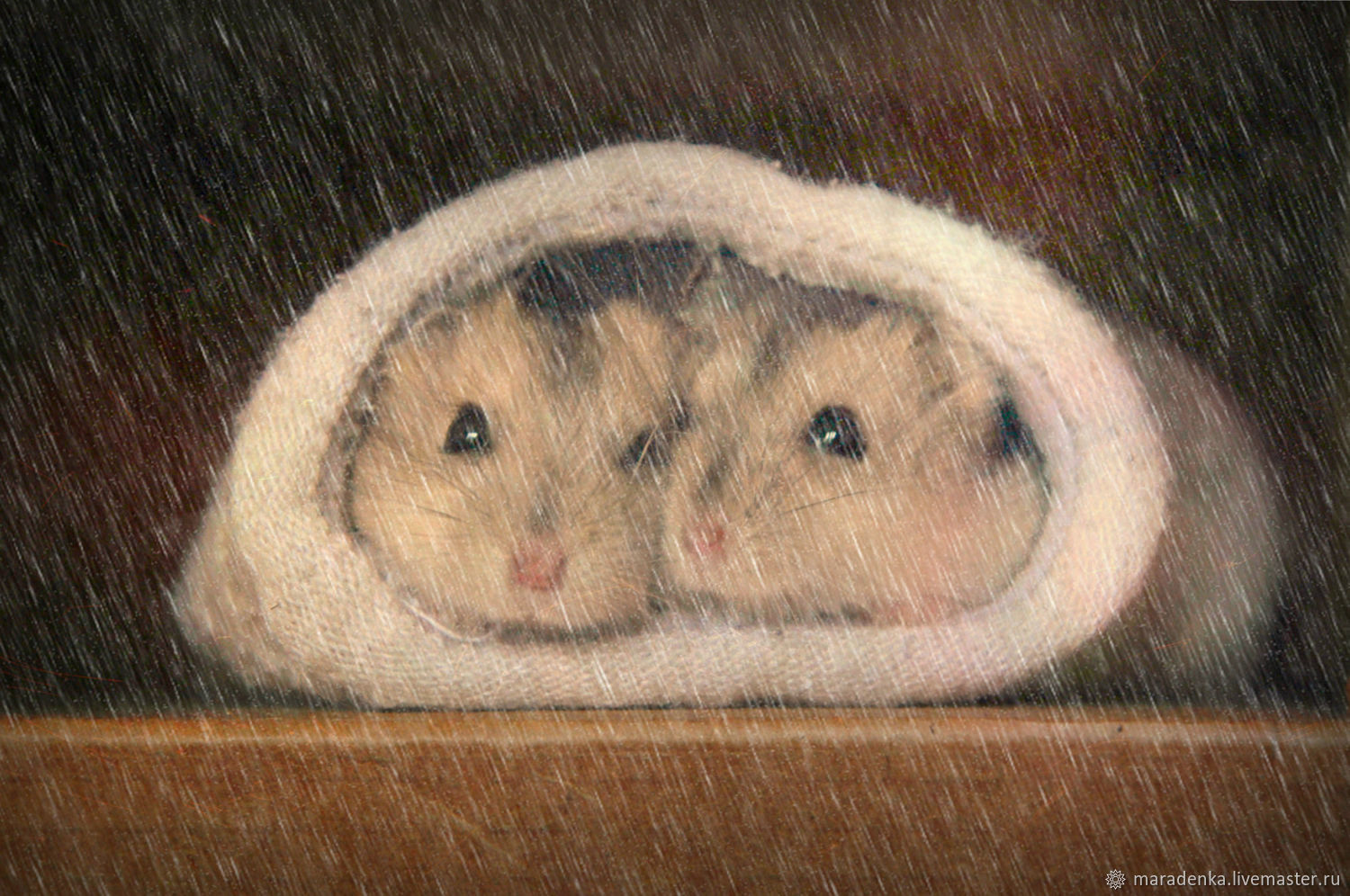 Together in a snowstorm. Photo pictures in the nursery. mouse, Fine art photographs, Moscow,  Фото №1