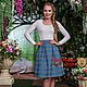 Order Skirt with folk ornament ' Heavenly'. Slavyanskie uzory. Livemaster. . Skirts Фото №3