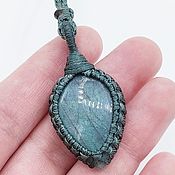 Украшения handmade. Livemaster - original item Labrador pendant with labrador pendant labradorite pendant grey-green. Handmade.