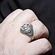 Bull male ring made of 925 sterling silver HH0195. Rings. Sunny Silver. Online shopping on My Livemaster.  Фото №2