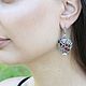 Classic Garnet earrings with garnets made of 925 GA0046 silver, Earrings, Yerevan,  Фото №1