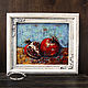 Order Oil painting on canvas pomegranates in a frame POMEGRANATE FRUIT. pictures & decor of TanyaSeptember. Livemaster. . Pictures Фото №3