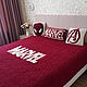 Marvel comics superheroes in a knitted set on the bed, Bedspreads, Lesnoj,  Фото №1
