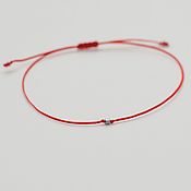 Украшения handmade. Livemaster - original item Bracelet red thread with hematite. Handmade.
