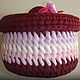 basket: Basket with a knitted cover. Basket. u4245. My Livemaster. Фото №4