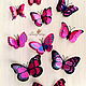 Бабочки "Двойные крылья", Малиновые. Scrapbooking Elements. Oksana. Online shopping on My Livemaster.  Фото №2