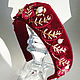 Band kokoshnik velvet with embroidery Red gold. Headband. ArtelL. Online shopping on My Livemaster.  Фото №2