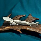 Сувениры и подарки handmade. Livemaster - original item Sturgeon. Carved Spoon. Handmade.