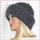Шапка "А-ля Такори "темный графит  ( шапка вяз). Шапки. Ирина(shvilinka.knit). Ярмарка Мастеров.  Фото №4