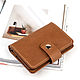 Wallet made of genuine leather with 9 compartments sewn by hand, Purse, Moscow,  Фото №1