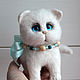 White kitty Busya. Felted Toy. handmade toys by Mari (handmademari). My Livemaster. Фото №4
