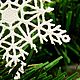 SNOWFLAKE on the tree lace, embroidered. Christmas decorations. loved patchwork. My Livemaster. Фото №4