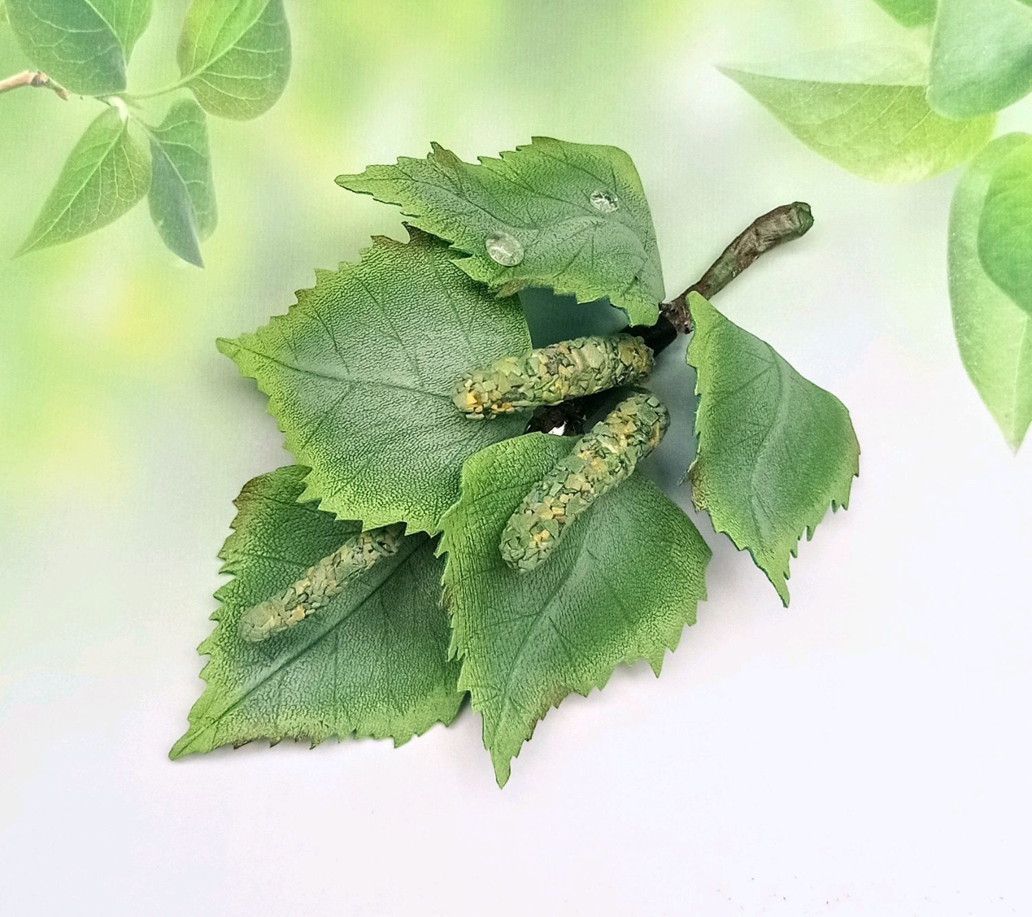 Брошь из кожи Березка в интернет-магазине Ярмарка Мастеров по цене 1317 ...