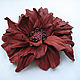 Jewelry made of leather.Flower brooch hair clip FANTASY . Brooches. Irina Vladi. Online shopping on My Livemaster.  Фото №2