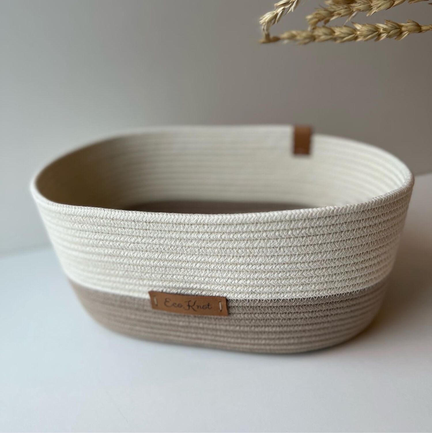 Овальная корзина, корзина для косметики, корзина ручной работы в ...