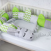 Bumpers in the crib: Bumpers pillows for cots 12 PCs