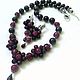 Necklace 'Garnet flower' and earrings: garnet, ruby, beads. Jewelry Sets. Dorida's Gems (Dorida-s-gems). My Livemaster. Фото №6
