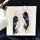 Bird earrings 'Swallows'. Miniature birds. Earrings. Coffeelena. Online shopping on My Livemaster.  Фото №2