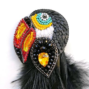 Украшения ручной работы. Ярмарка Мастеров - ручная работа Брошь "Тукан". Handmade.