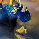 de fieltro de juguete: Osteodragus - dragón alienígena y dinosaurio. Felted Toy. Prazukina_Dream. Ярмарка Мастеров.  Фото №6