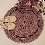 Для дома и интерьера handmade. Livemaster - original item Carpets for home: round knitted rug made of cord. Handmade.