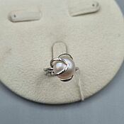 Украшения handmade. Livemaster - original item Silver ring with white pearls 11 mm. Handmade.