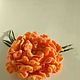 Decoration flower brooch orange-the color of the sunset. Brooches. magnificent felt (magnificentfelt). My Livemaster. Фото №4
