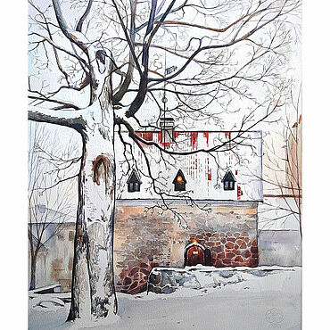 Картины и панно ручной работы. Ярмарка Мастеров - ручная работа Усадьба Бюргера. Выборг. Handmade.