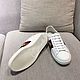 Order Sneakers classic white crocodile leather, custom. SHOES&BAGS. Livemaster. . Training shoes Фото №3