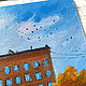 'Strizhiki' acrylic painting (city, landscape, autumn). Pictures. 'More vnutri' Nadezhda. Интернет-магазин Ярмарка Мастеров.  Фото №2