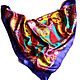 Batik scarf Sowosky girlfriend's Satin hanky Handkerchief with hand-painted Author's Batik shawl gift Gift woman Gift girl Shop silk Batik Paradise from Natalia Sorokina Batik for a gift Scarf
