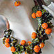 'Cloudberry': necklace and earrings with lampwork berries. Jewelry Sets. BeautyGlassByKate(Lampwork) (beauty-glass). Online shopping on My Livemaster.  Фото №2