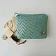 Cosmetic bag cotton Terry bright turquoise, Beauticians, St. Petersburg,  Фото №1