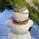 Снеговик, 32 см. Снеговики. ВАТНАЯ ЗИМА. Ярмарка Мастеров.  Фото №5