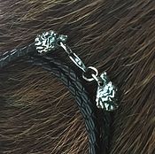 Русский стиль handmade. Livemaster - original item Leather braided cord 