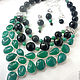 NECKLACE 3 strands EARRINGS - organ. black, green onyx, beads. Jewelry Sets. Dorida's Gems (Dorida-s-gems). My Livemaster. Фото №6