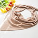 scarves: Knitted kerchief beige handkerchief knitted, Kerchiefs, Cheboksary,  Фото №1