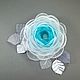 Windy Rose. Brooch - fabric flower, Brooches, St. Petersburg,  Фото №1